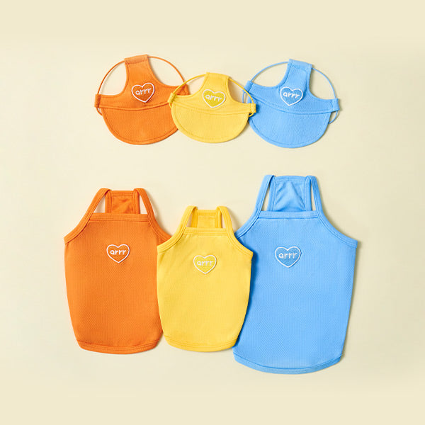 愛心寵物吊帶背心/遮陽帽 Heart Sleeveless Shirt/Suncap