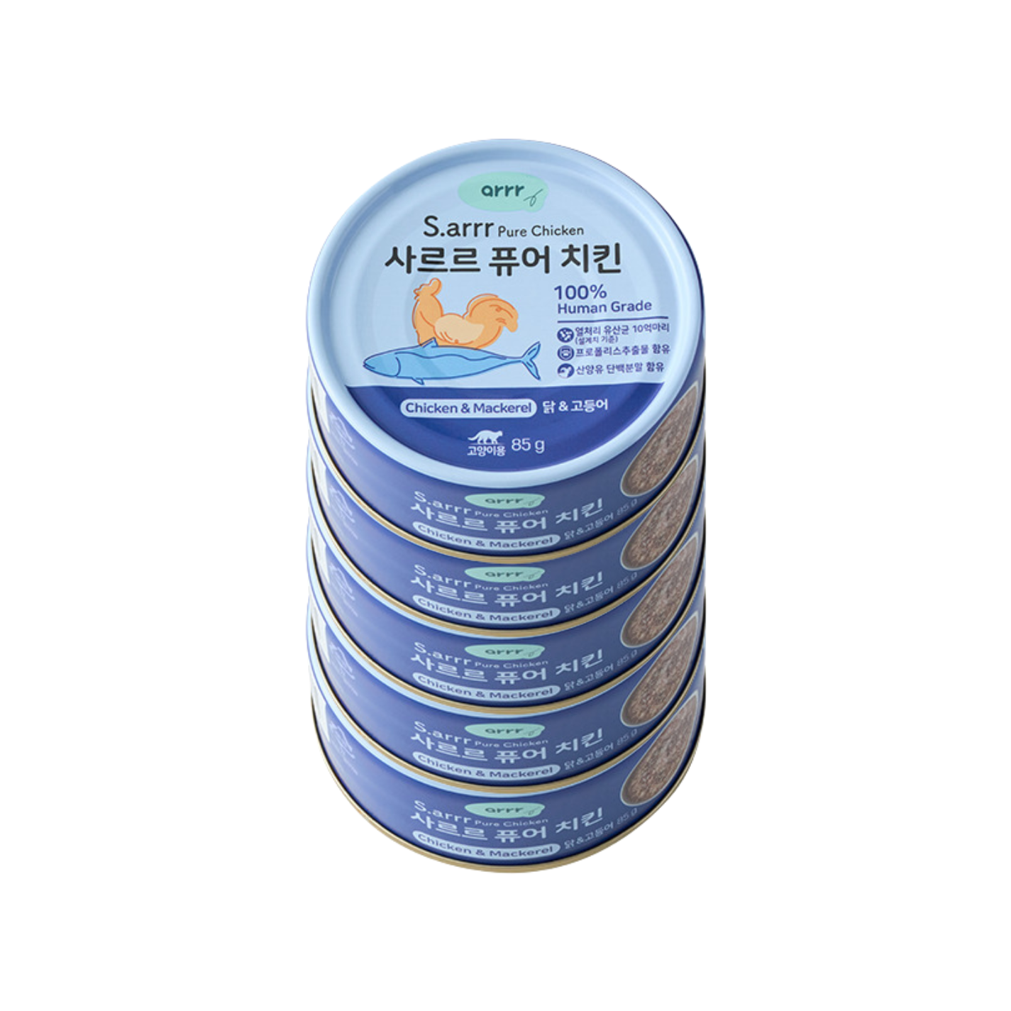Pure Chicken Can | 喵喵嫩雞餐罐5入裝 (雞肉&鯖魚)